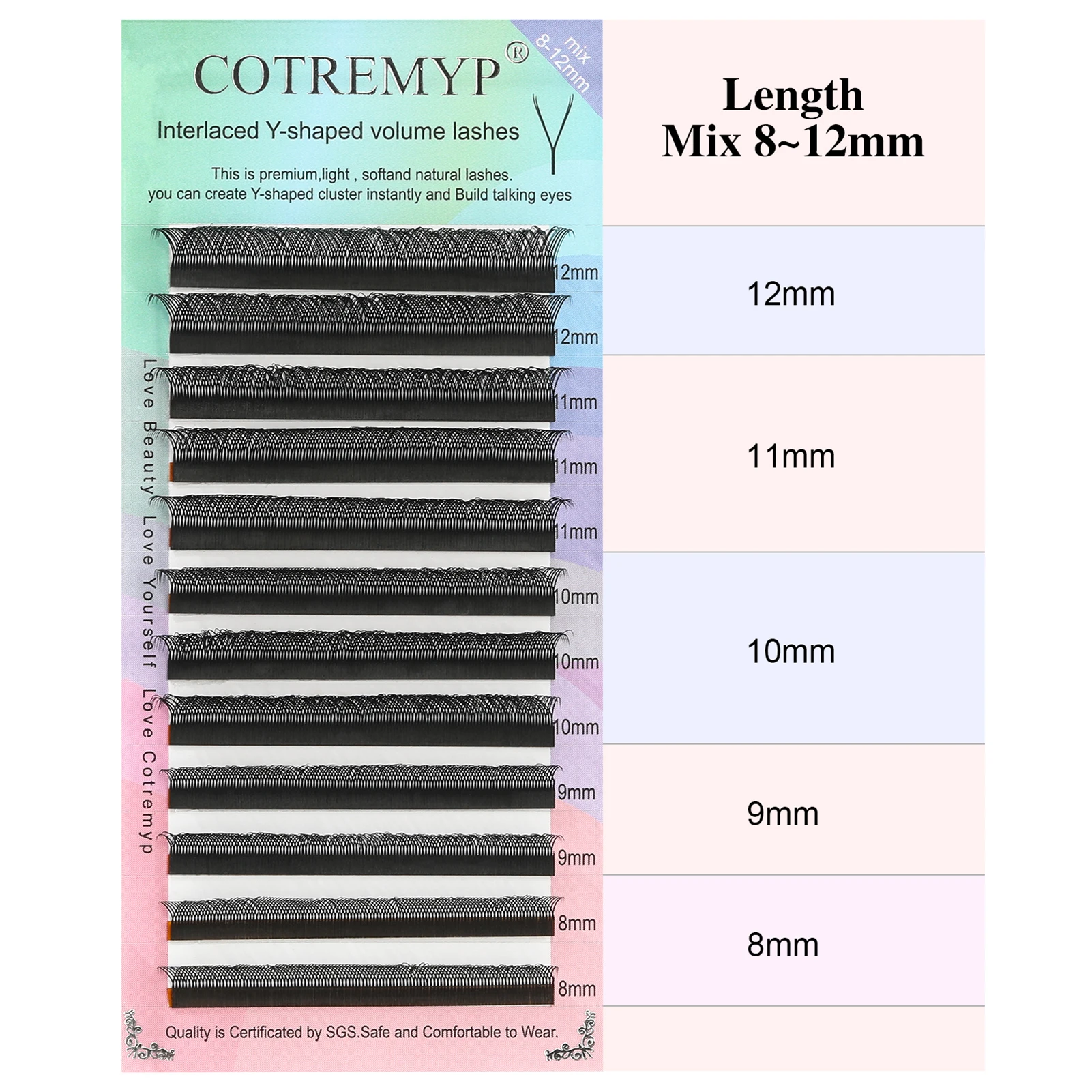 DIY Large Volume Fake Eyelashes 3D Self Fanning Volume Eyelash Extensions for Beauty Lovers Girls