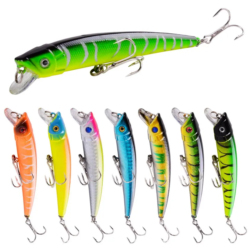Nowy 2021 jakości 8 sztuk Minnow twarde przynęty przynęty 9.5cm/7.5g Crankbaits haki Tackle Wobblers Pesca Carp Fishing Lure