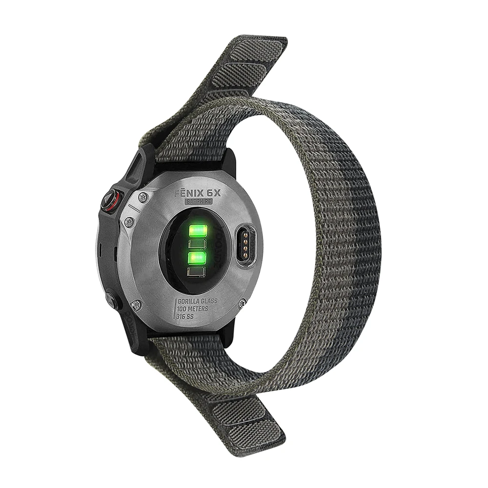 22 mm 26 mm QuickFit Nylon-Schlaufenarmband für Garmin Tactix 7 AMOLED Delta Bravo Band für Garmin Fenix 7X 6 PRO 5 3 geflochtene Uhrenarmbänder
