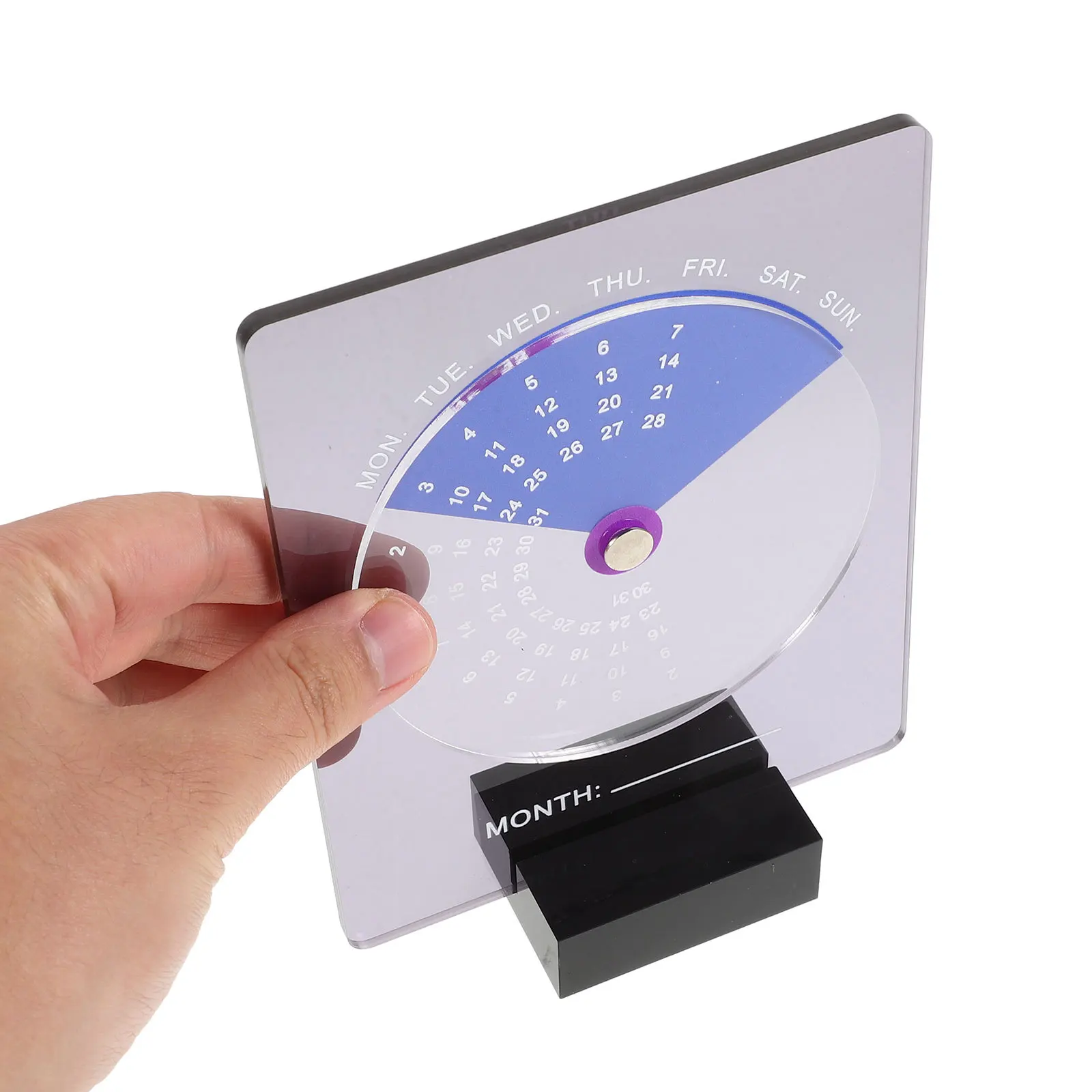 2025 Acrylic Perpetual Desk Calendar Rotating Disc Minimalist Home Decoration Acrylic Calendar Office Desk Decor