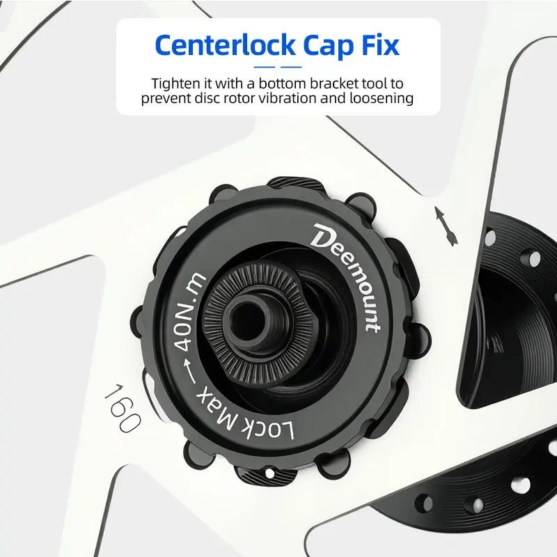 Bicycle Centerlock To 6-Hole Adapter Cover For C/C 44mm Hole Disc Bike Disc Hub Centerlock Conversion 6 Bolt Rotor Adapter Cover