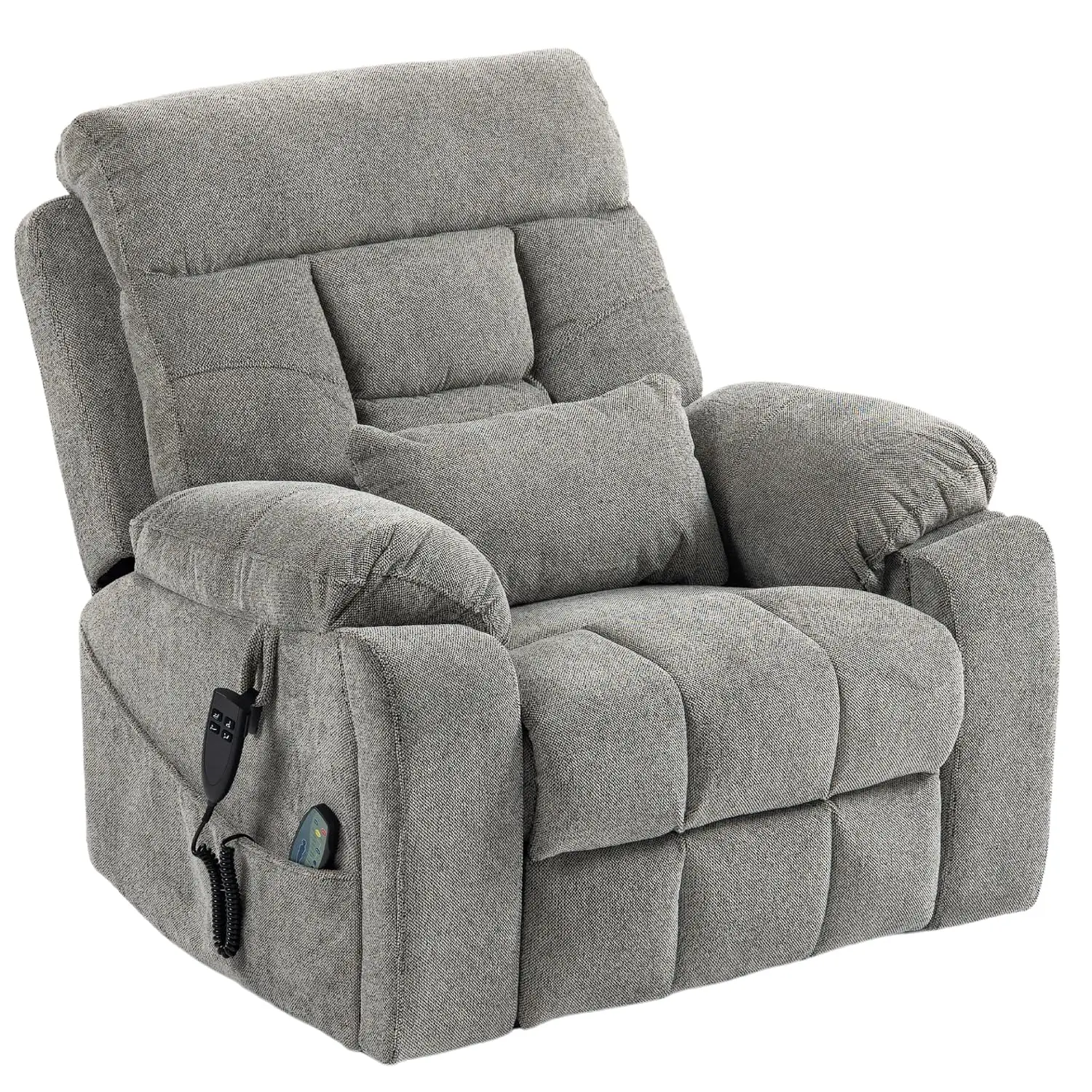 Dual Motor Lay Flat Lift Chairs Recliners - Extra Wide Big Man Recliner with Heat & Massage - Hidden Cup Holder - 400, Custom