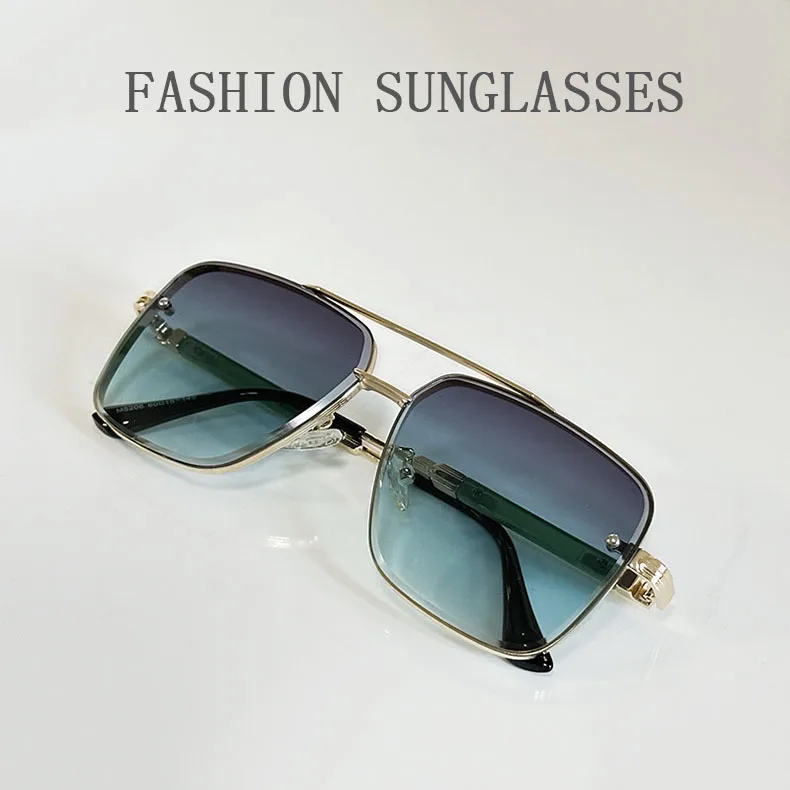 Quadratische Sonnenbrille für Männer 2024, Vintage-Mode, Brille, Luxus-Retro-Sonnenbrille, Damen, trendige Urlaubs-Sonnenbrille, Gafas De Sol Hombre – Detail 7