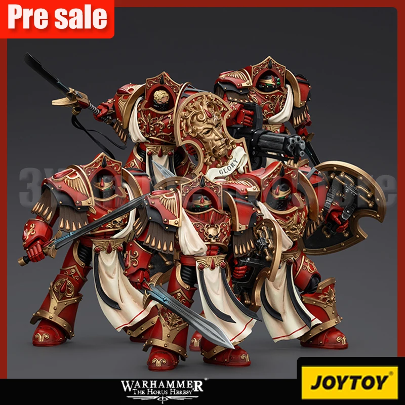 JOYTOY Warhammer 40k 1/18 Action Figure Blood Angels Crimson Paladins Squad Model Doll Collection Desk Decoration Toy Xmas Gifts