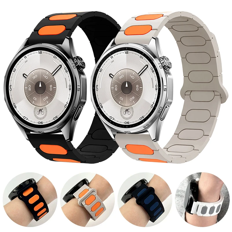 18mm 20mm 22mm Magnetisches Silikonarmband für Huawei Watch GT6/5/4/4 Pro GT3 46mm Sportband für Samsung Galaxy Watch 7 6 4 5Pro
