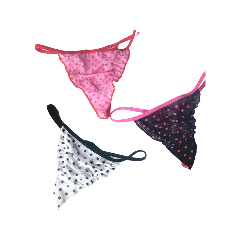 New Polka Dot thai panties Transparent hot hot lingerie Pink Womens Elastic Micorelasticity underwear All Season Wear Briefs