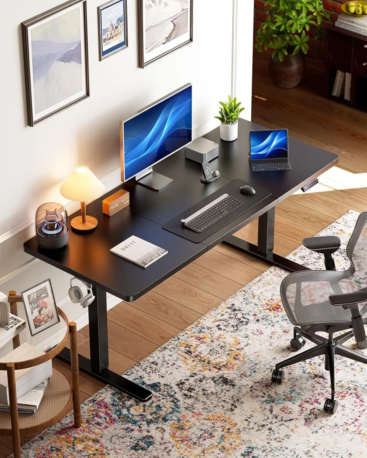 71 x 35 Inch Large Electric Standing Desk, Brushless Motor, Black | 35 Inch Deep Desktop, 220 lb Capacity, 4 Memory, Customized