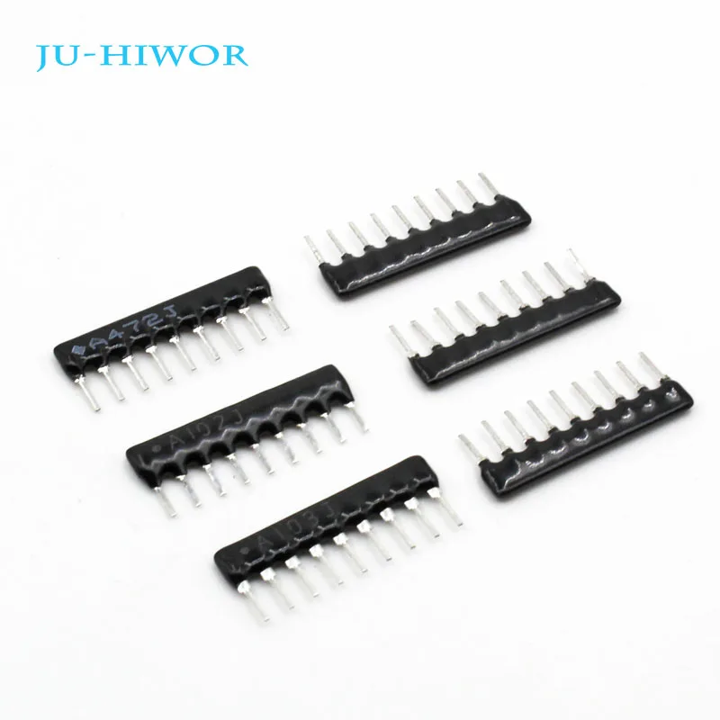 

200pcs Array Resistors 1/8W A09 9Pin Resistor Array Network Ohm 5% 100R To 1M Ohm 100 1K 2K 3K 1M Ohm