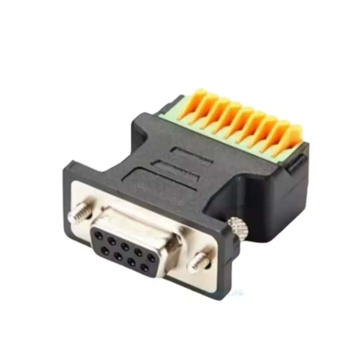 AA80 DB9 Female Solderless Breakout Connector 9Pin to Spring Crimp Wiring Press Terminal Block DB9 Quick Connect Adaptor