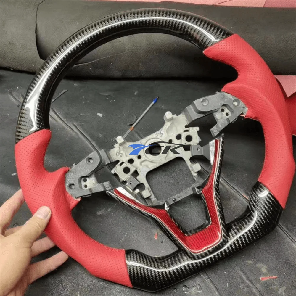 

Customized Carbon Fiber red leather Steering Wheel For Honda Accord 2018 2019 2020 2021 2022 2023