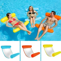 Hamaca de agua flotante, tumbona flotante, juguetes inflables, silla de piscina, cama inflable plegable