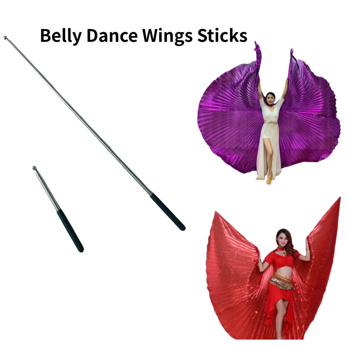 

Крылья для восточных танцев, телескопические палки-держатели для флагов, портативные аксессуары для восточных танцев, крылья Исиды для египетских танцев