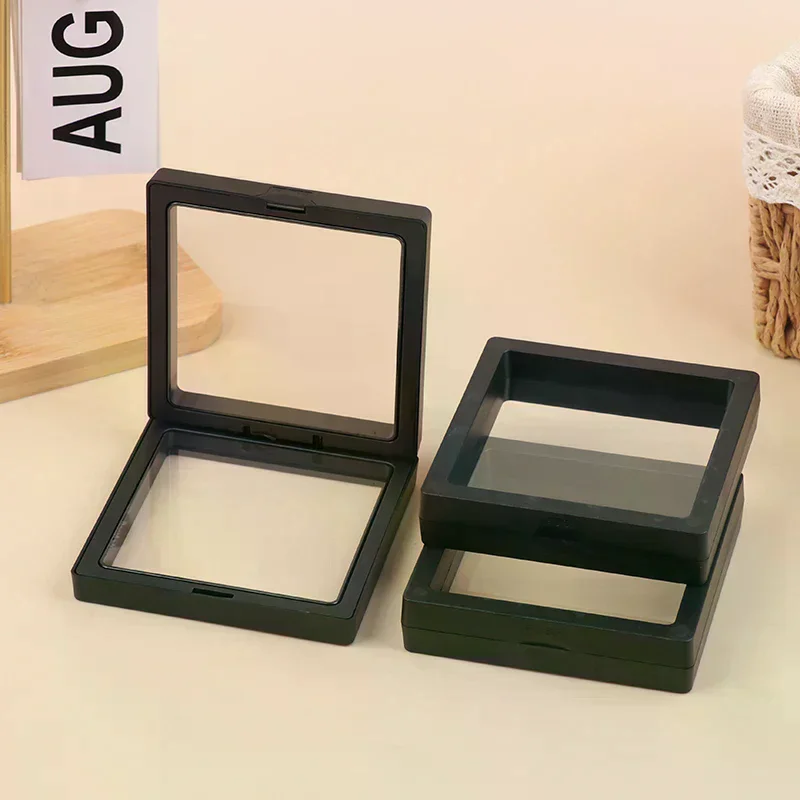 

10/20/30Pcs Display Box 3D Floating Frame Jewelry Display Stand Shadow Gift Box Ring Pendant Holder Jewellery Presentation Case