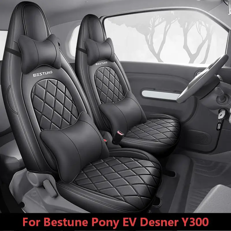 Custom Fit 4‑Seats PU Leather Car Seat Covers All‑round Seat Cushion Protector for Bestune Pony EV Desner Y300