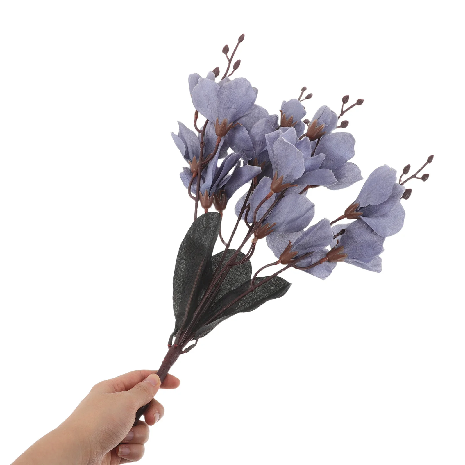

3Pcs Faux Magnolia Artificial Flowers 5 Branches 20 Heads Realistic Spring Flower Stems Home Decor Photography Props