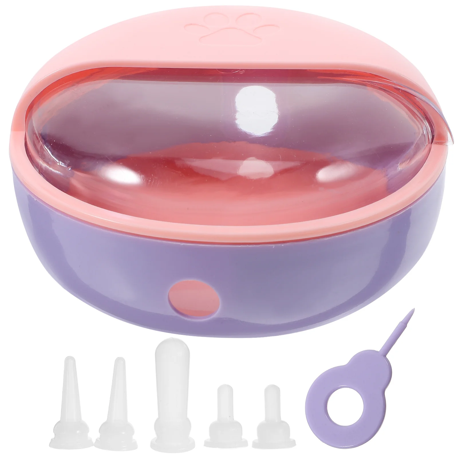 

Bowl Detachable Reusable For Puppy Kitten Nursing Feeding Bowl No Spill Doggie Feeder Multiple Pacifiers