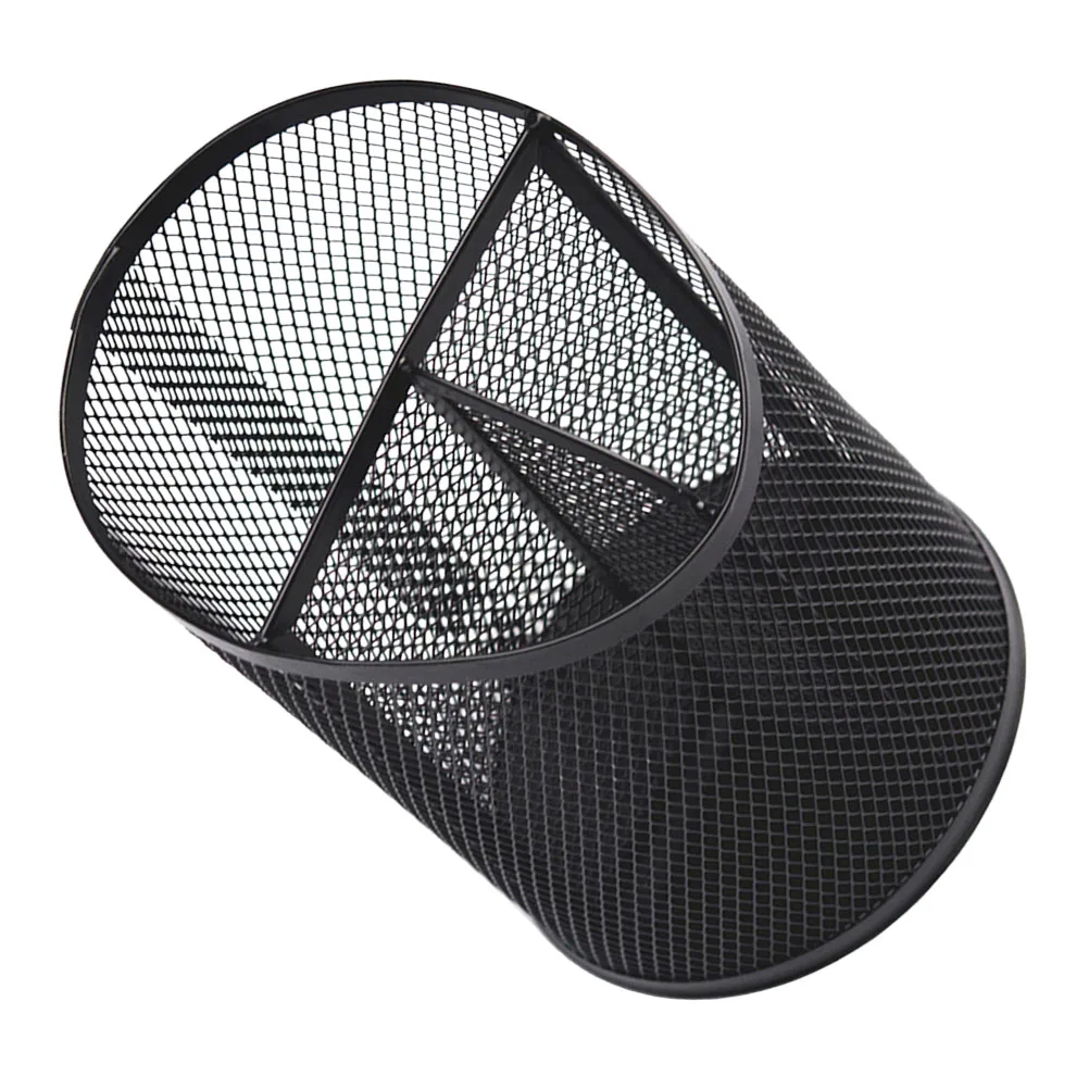 

Metal Pen Holder Sturdy Desk Organizer Mesh Container Cup Pencil Case Eraser Storage Home Office Decor Lightweight