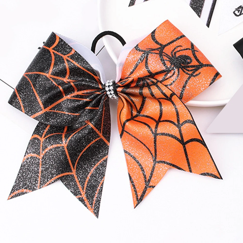

Hair Ties for Women Bow Girls Accessories Ropes Halloween Band Orange Polyester Child