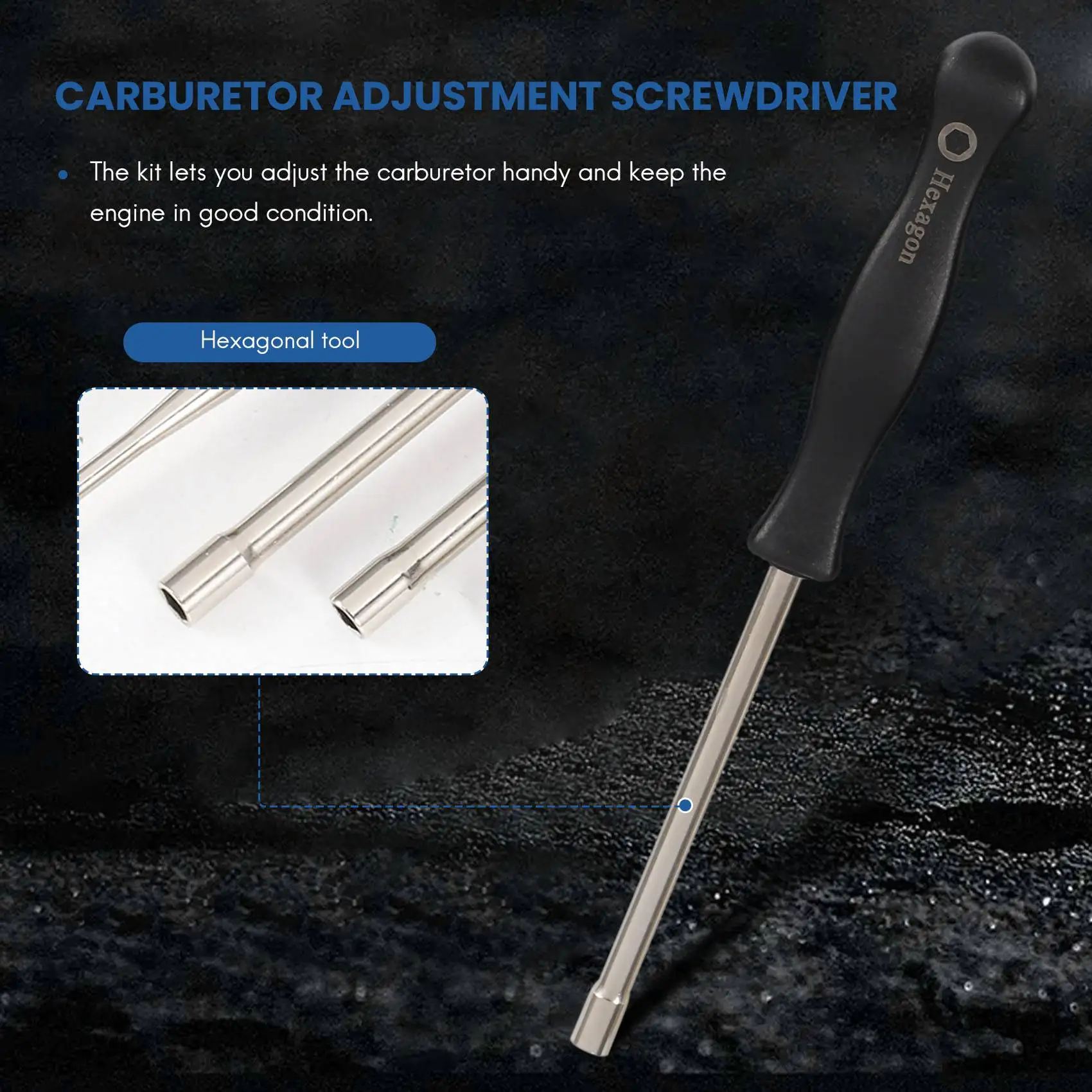 AT21-10 Pcs Tune Up Carburetor Adjusting Screwdriver Tool Kit With Carb Cleaning Needles Brushes For Walbro Zama Ryobi For