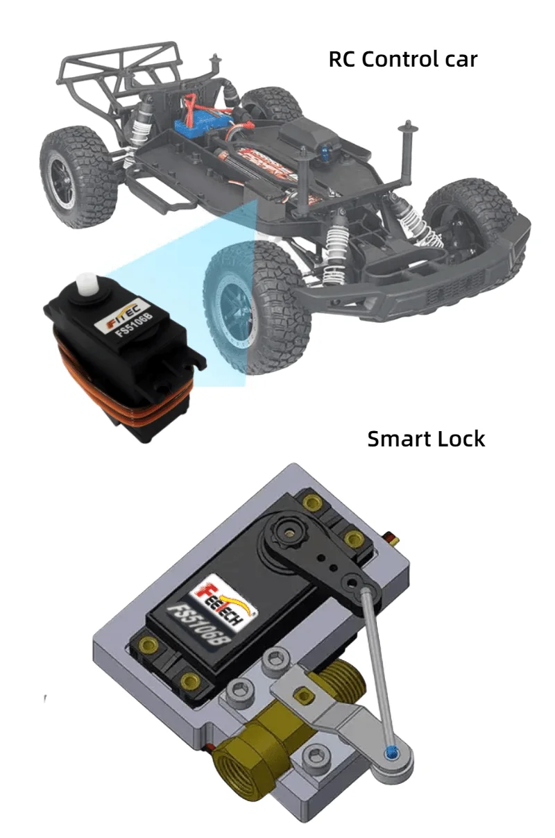 5PCS Chinese Online Markets Feetech Servo 6V 6kg Standard Digital Servo Plastic Gears Core Motor Analog Servo For Remote Control