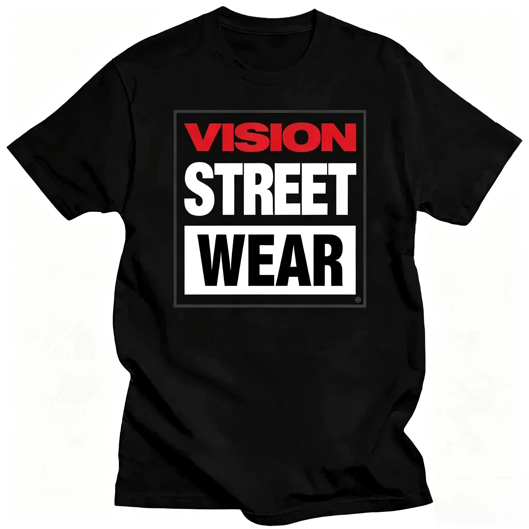 White Vision Wear Fashion Trendy Skateboard Brand T-Shirt Cotton Graphic Tee Men Women Summer Streetwear