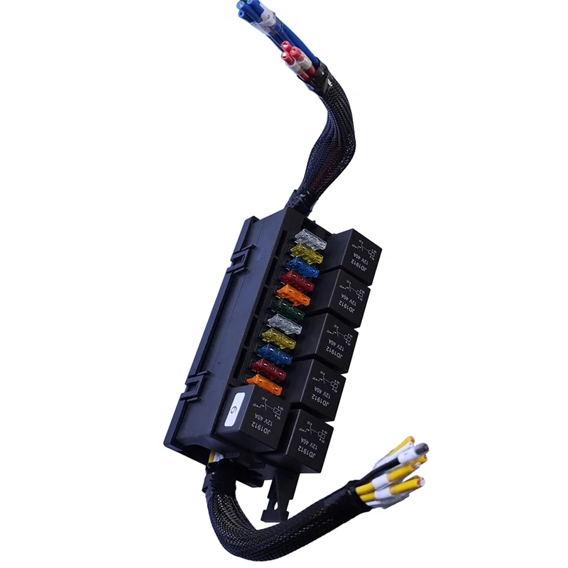

Pre-Wired Fuse And Relay Box With 6 Relays And 11 Way ATC/ATO Relay Fuse Box For Automotive, Marine