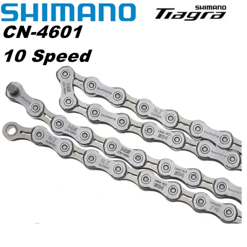 Shimano-Cadena de CN-4601 para bicicleta de montaña, 10 velocidades, 112 eslabones, Tiagra CN-4601, piezas de bicicleta de carretera