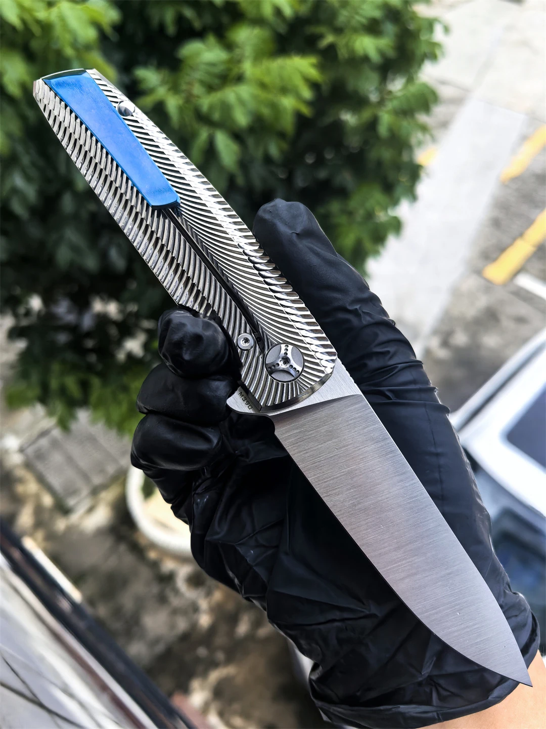 Ghost Folding Knife M390 Blade Titanium Alloy Handle Camping Fishing Picnic Fruit Knife EDC Outdoor Hunting Defense Tool