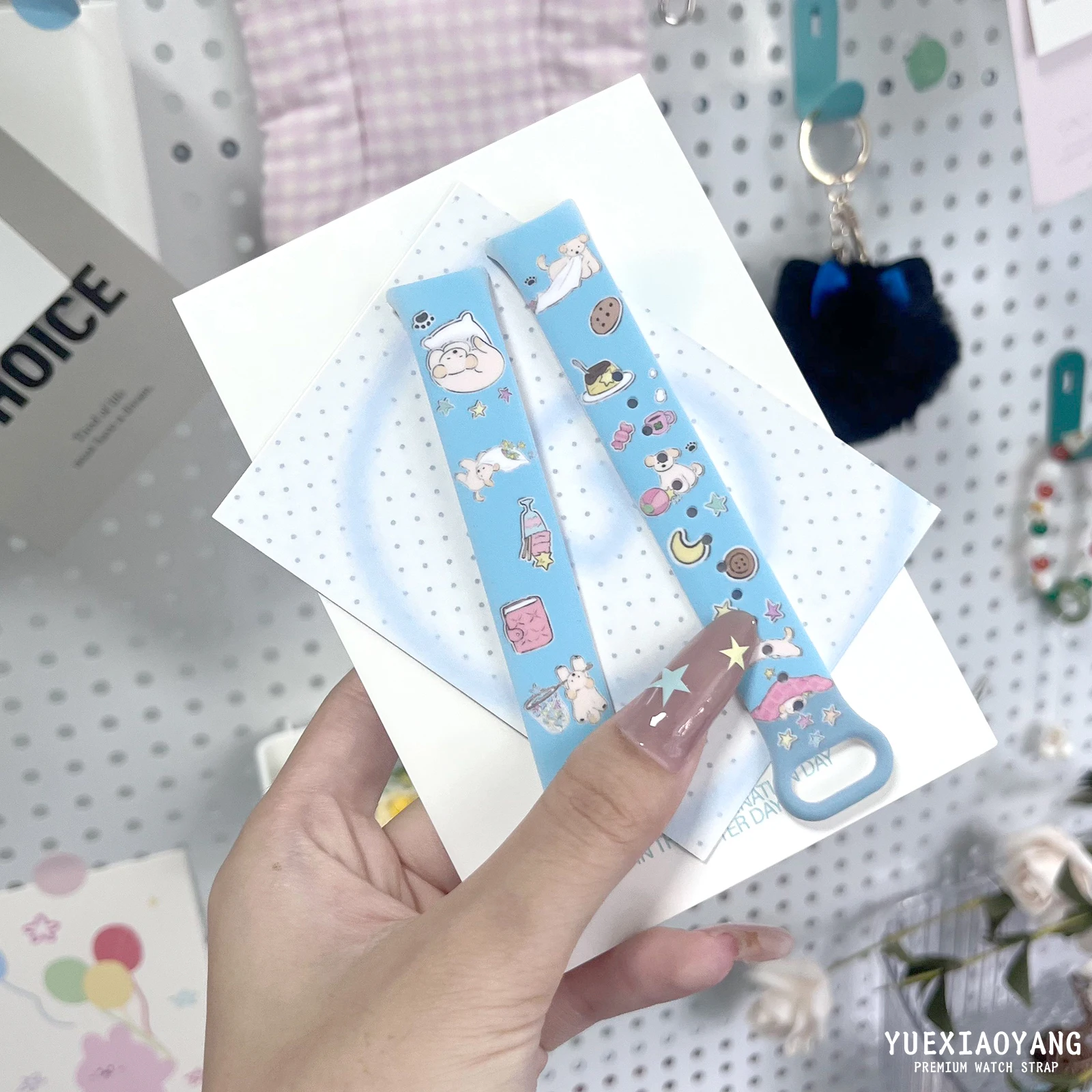 

Blue cartoon series Wristband for Xiaomi Mi Band 10 9 8 Wrist Strap Replaceable Watchband for Mi Band 10 9 8 Smart Bracelet