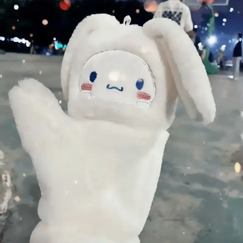 أنيمي سانريو سينامورول الكرتون قفازات الشتاء لطيف Pochacco الدافئة الباردة فتاة طالب أفخم نصف اصبع الوجه متابعة قفازات فتاة هدية