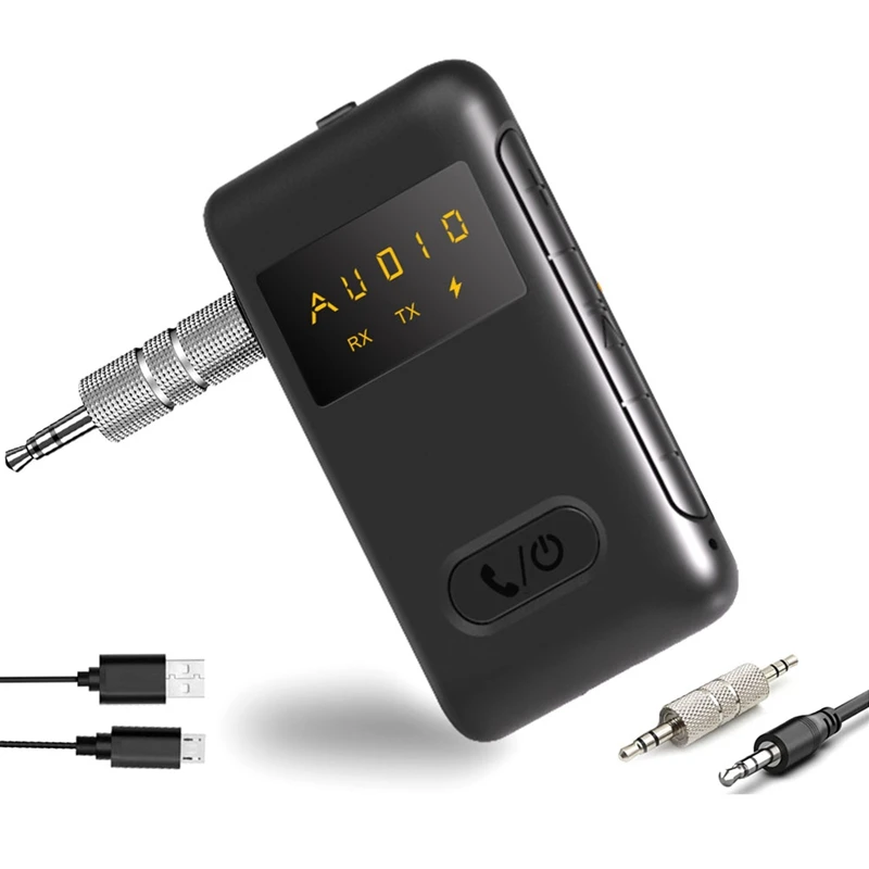 2 In 1 Wireless Bluetooth Compatible 5.0 Receiver Transmitter Adapter 3.5Mm Jack For Car Music Audio Headphone Receiver Durable