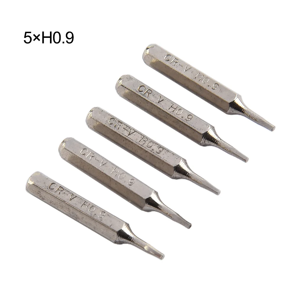 5Pc Screwdriver Bit H4×28mm Small Hex Screwdriver Bit H0.7 H0.9 H1.5 H3 H4 4mm Hex Shank Furniture Industry Screw Equipment Tool