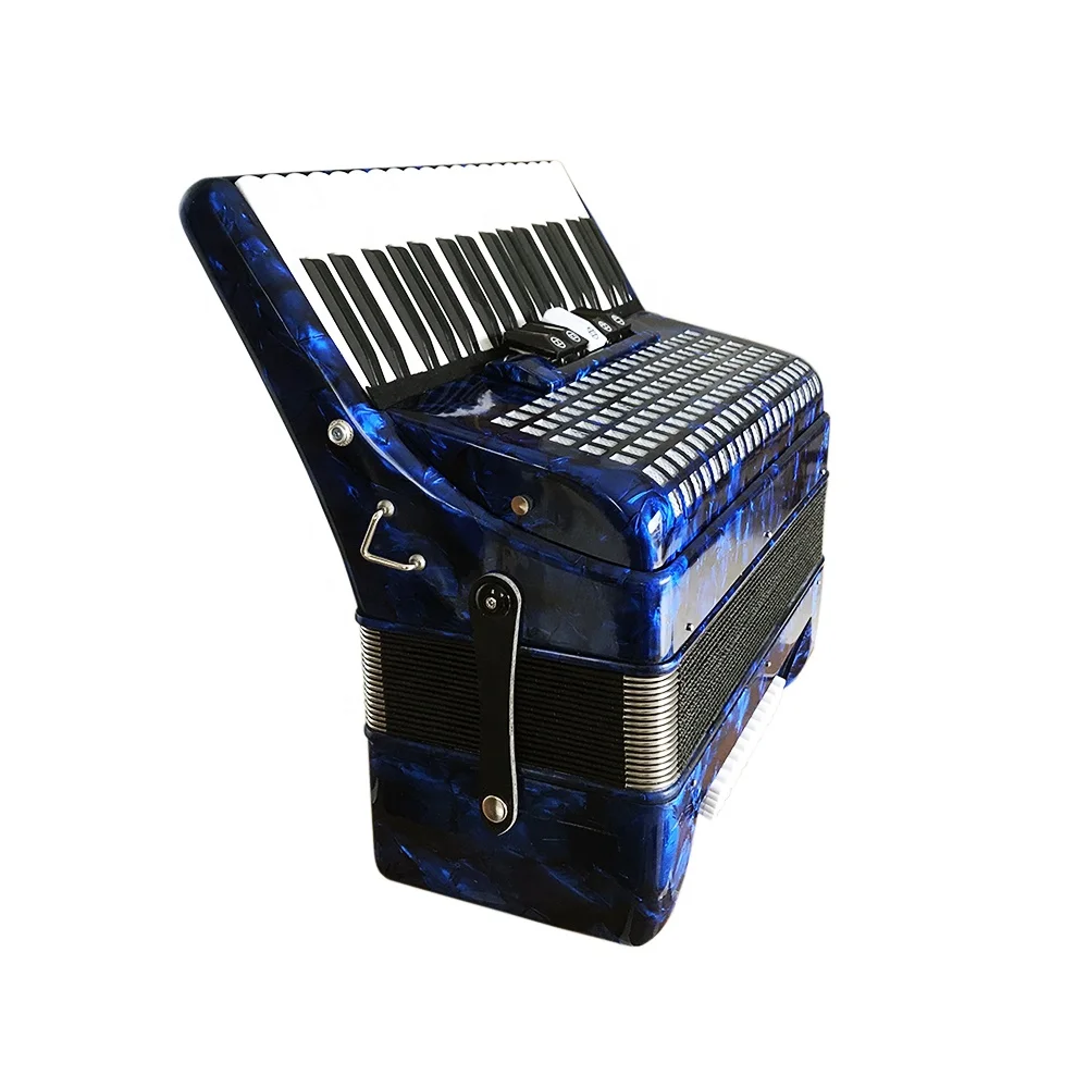 OEM JP3460 Blue Professional Piano Keyboard Accordion 34 Keys 60 Bass 5 Registers Diatonic Conformation