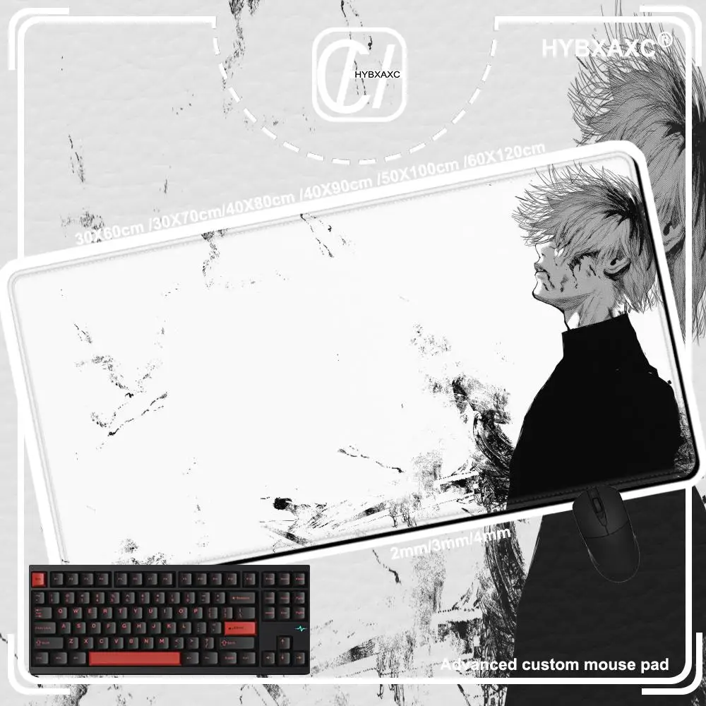 Anime Tokyo Ghoul Mousepad Kaneki Ken HD Printing Computer Gamer Locking Edge Non-slip Mouse Pad XXL90x40cm Keyboard PC Desk Pad