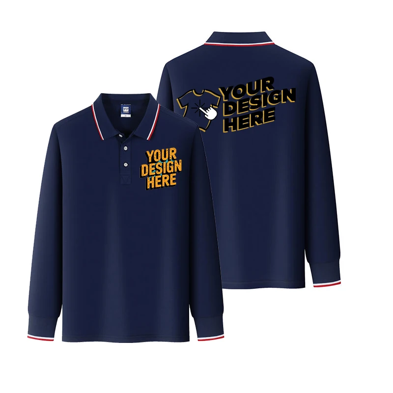 Men Cotton Polo Shirts Unisex Group Team Uniform Women Leisure Tops Custom Printing Your Own Design Picture Company Brand Logo