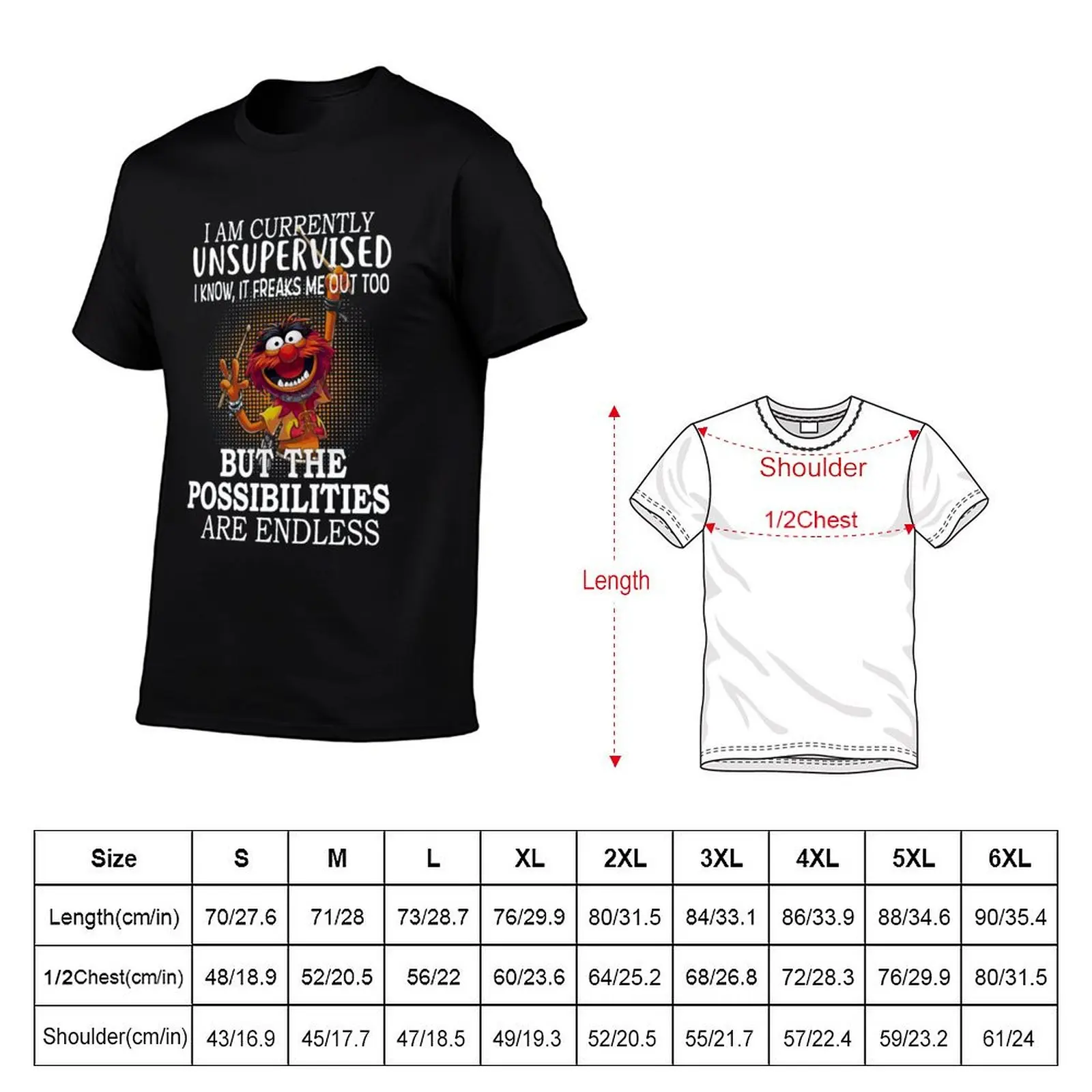 Animal Muppet I Am Currently T-Shirt Large Size Casual Tee Shirt