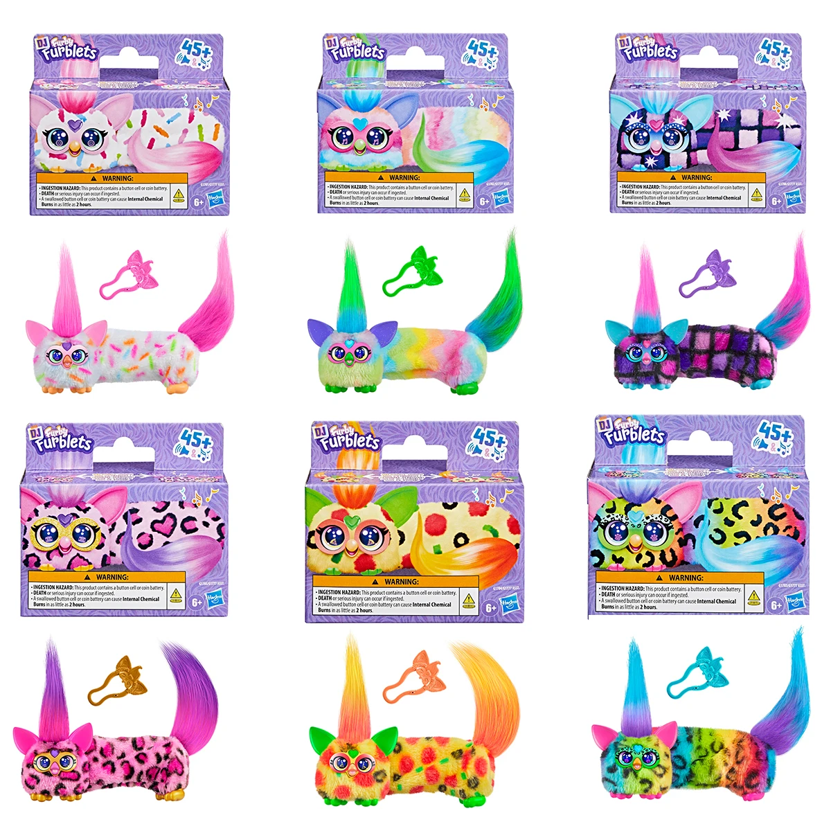 Furby DJ Furblet Can-Dee-Swirl Rain-Bow-Kat Pepp-Oh-Roni Figura de ação clássica de pelúcia interativa para meninas brinquedos infantis presente de feriado