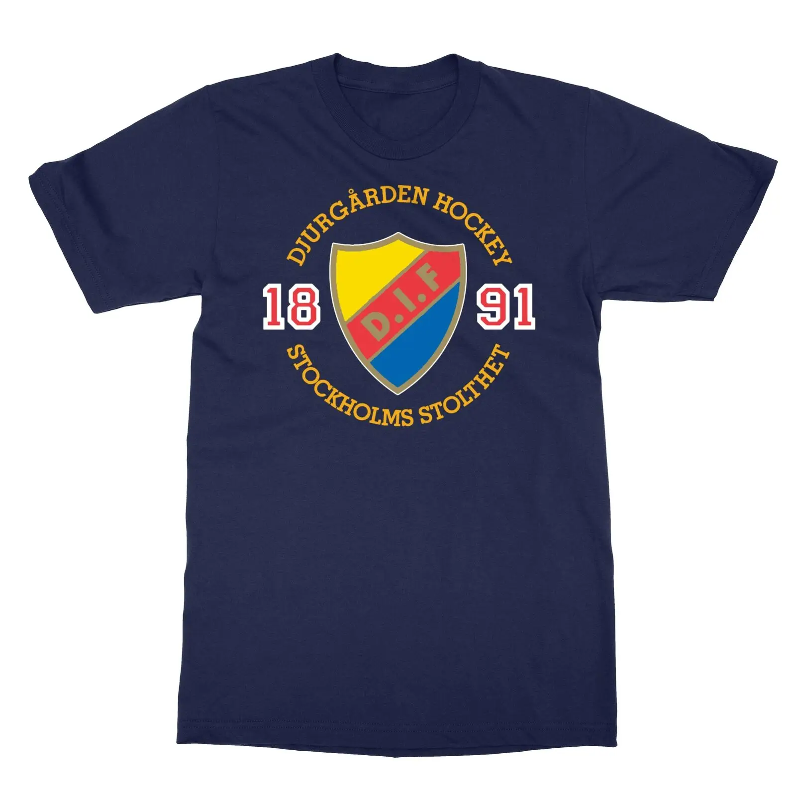 Djurgårdens IF SHL Stockholm Sweden Professional Hockey Men's T Shirt long or short sleeves