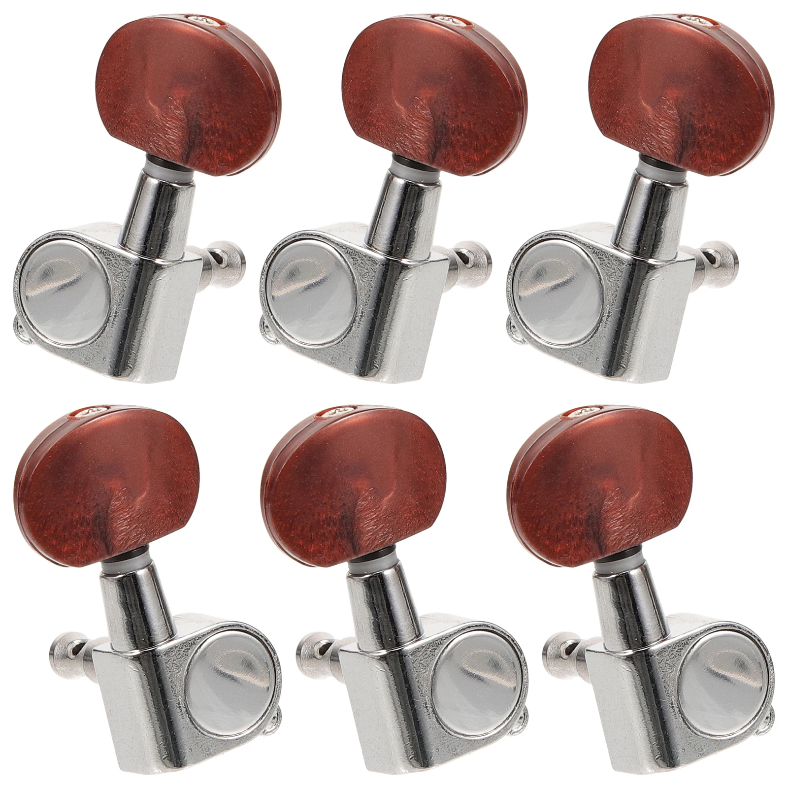 

6 Set Fully Enclosed Chord Shaft Guitar Tuning Machine Heads String Machines Pegs Zinc Alloy Acoustic Tuner