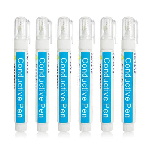 Imagen 2 del producto Pluma de pintura conductora, herramientas de reparación de circuitos fáciles de usar, aptas para experimentos de circuitos, tarjetas luminosas, manualidades DIY