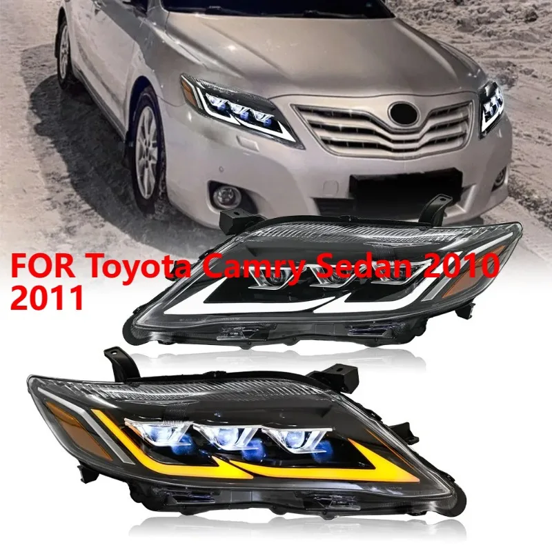 

1 пара светодиодных фар в сборе для Toyota Camry Sedan 2010 2011, передние фары