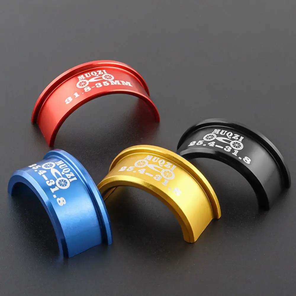 Adaptador de manillar de bicicleta de aleación de aluminio 25,4-31,8mm 31,8-35mm negro dorado rojo azul cuña de conversión de vástago de manillar ligero
