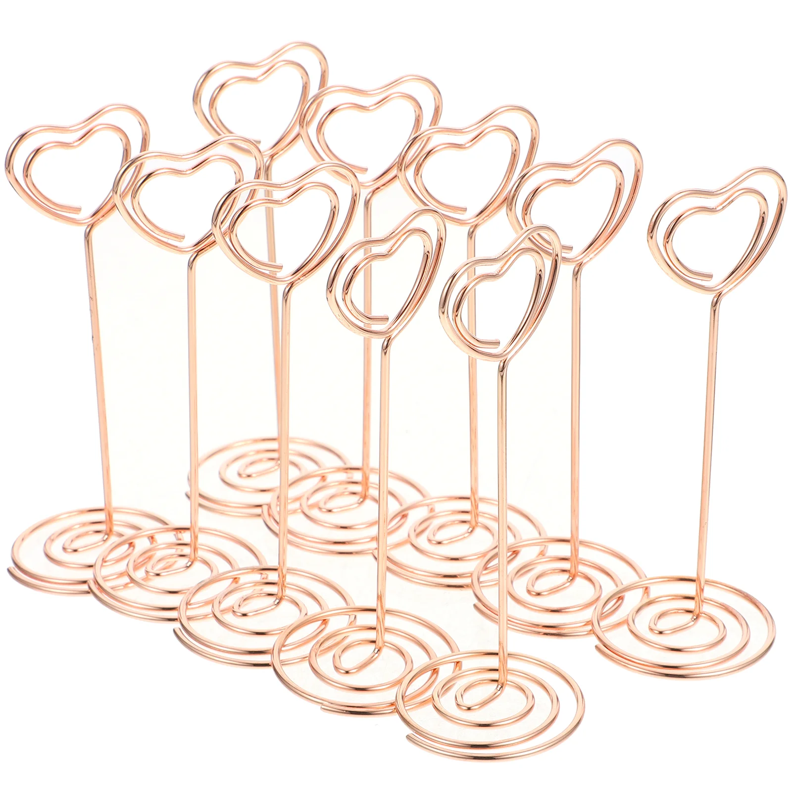

24PCS Heart Shape Card Clips Metal Photo Holder Golden Table Number Place Card Menu Clips for Wedding Party Home Office Decor