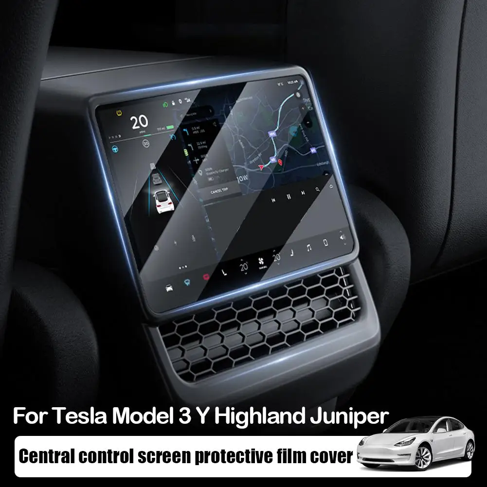 

Полное покрытие из закаленного стекла, защитная пленка для Tesla Model Y Juniper Highland 2025, задний центральный экран управления, защитный T9R4