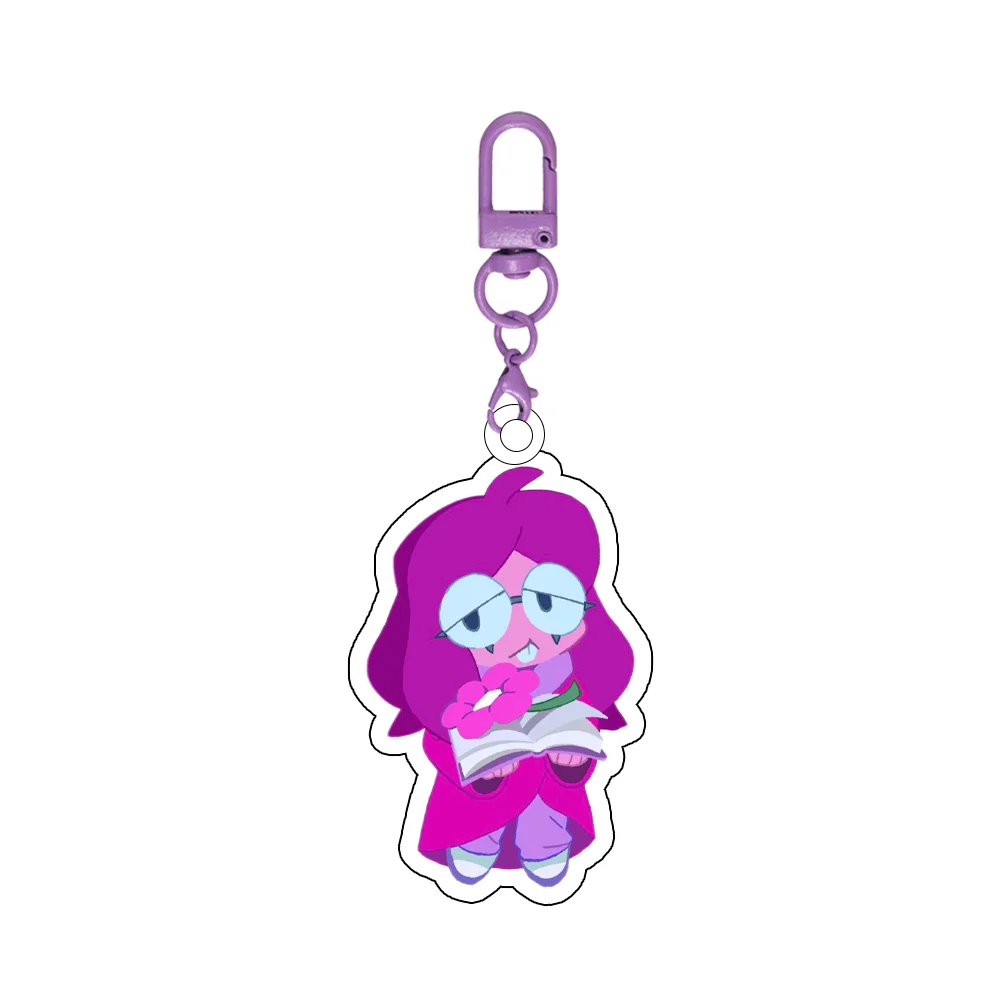 for Deltarune Chapter 5 Game Seven Colored Flowers Flowery Aqua Acrylic Keychain Decoration Pendant Festival Gift Cartoon Cute