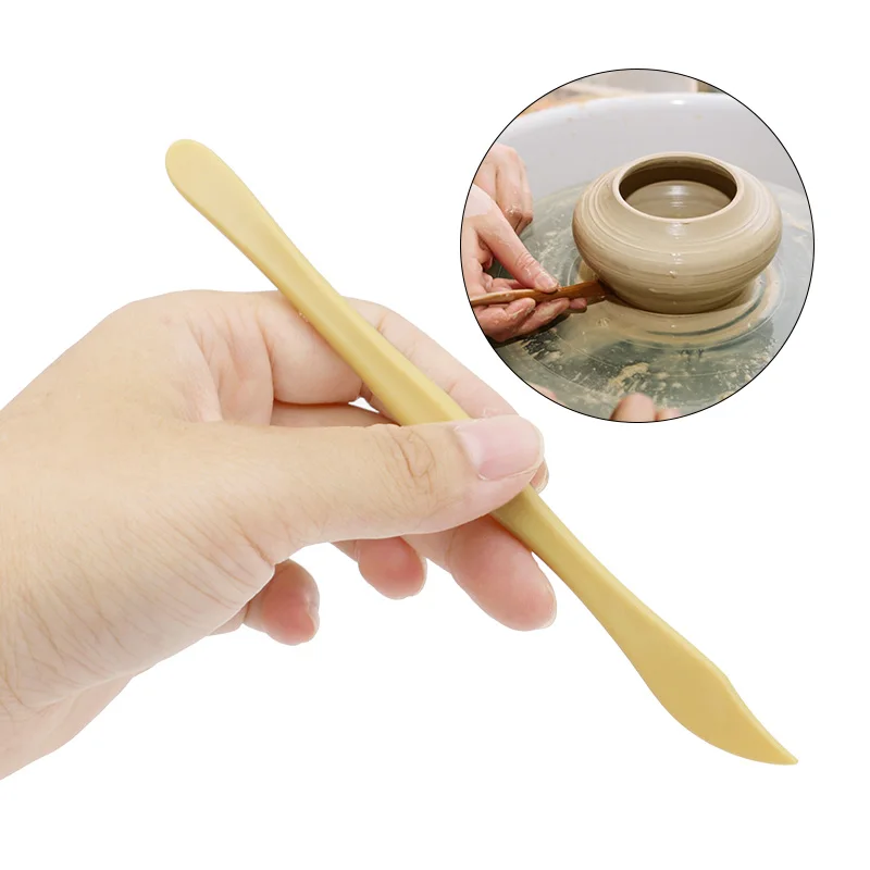 10Pcs Carving Crafts Wooden/Plastic Clay Sculpture Knife Pottery Sharpen Modeling Little Figurines Pottery Tools