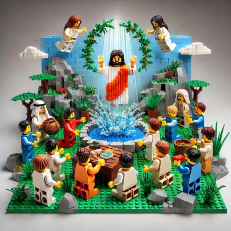 

In Stock Nativity Blocks Easter Holy Scene Building Bricks, Easter Gift Home Decor Creative Puzzle Toy For Kids Adults