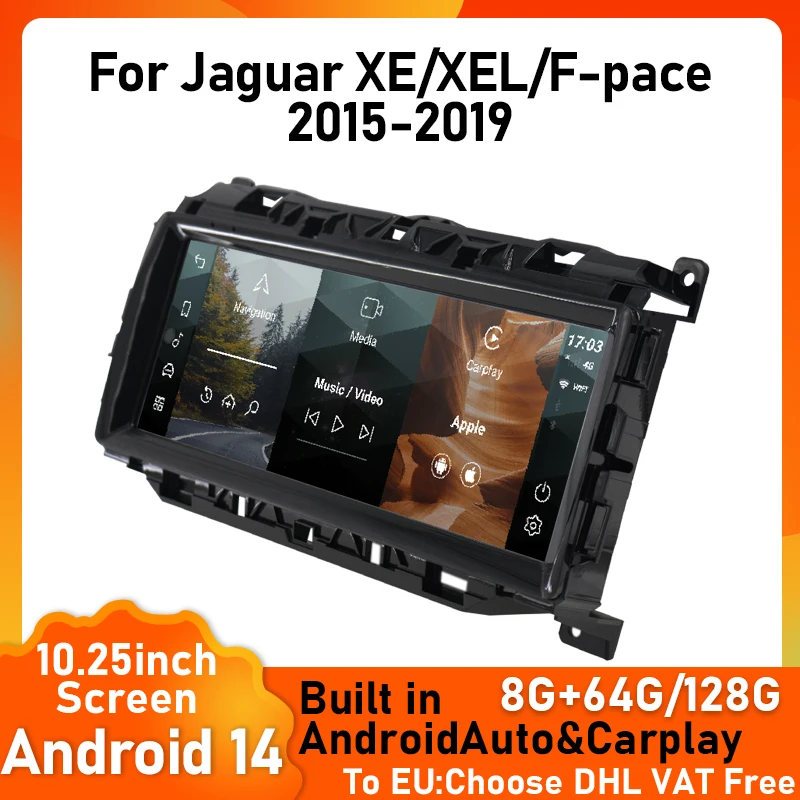 

Android14 Car Radio For Jaguar XE / XEL / F-pace 2015-2019 CarAuto Wireless Carplay Auto Navigation Multimedia Player GPS 4G