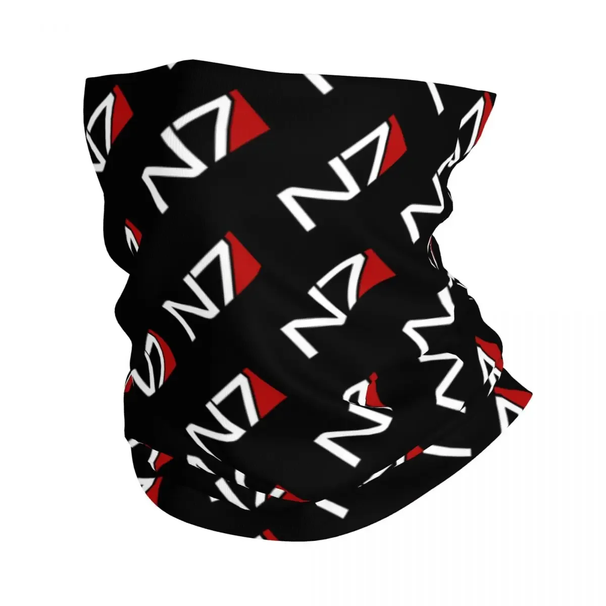 Video Game Mass Effect N7 Bandana Neck Gaiter for Ski Camping Men Women Wrap Scarf Balaclava Warmer