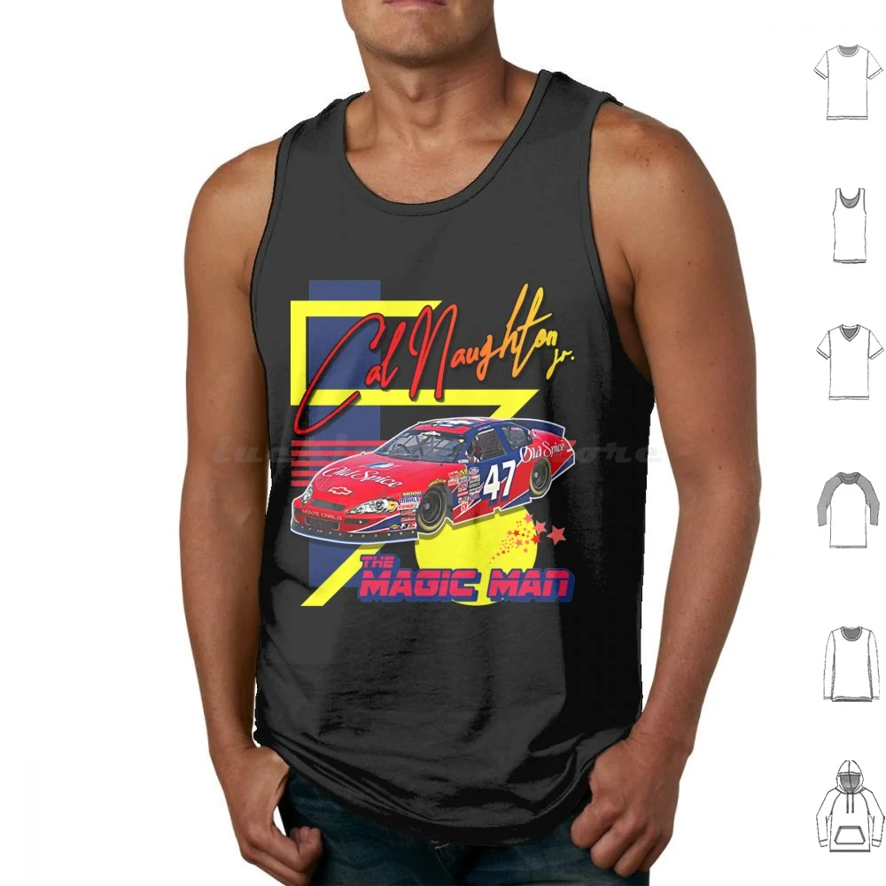 Cal Naughton Jr The Magic Man Talladega Nights Racing Design Tank Tops Print Cotton Talladega Nights Ricky Bobby Will